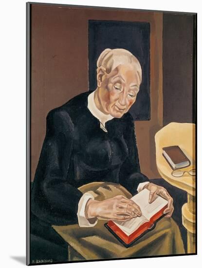 The White-Haired Reader (Oil on Canvas)-Maria Blanchard-Mounted Giclee Print