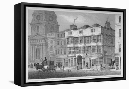 The White Hart Inn at No 119 White Hart Court, Bishopsgate, City of London, 1829-S Lacey-Framed Stretched Canvas