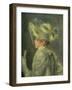 The White Hat-Pierre-Auguste Renoir-Framed Giclee Print