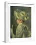 The White Hat-Pierre-Auguste Renoir-Framed Giclee Print