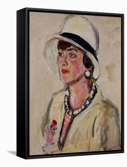The White Hat-George Leslie Hunter-Framed Stretched Canvas