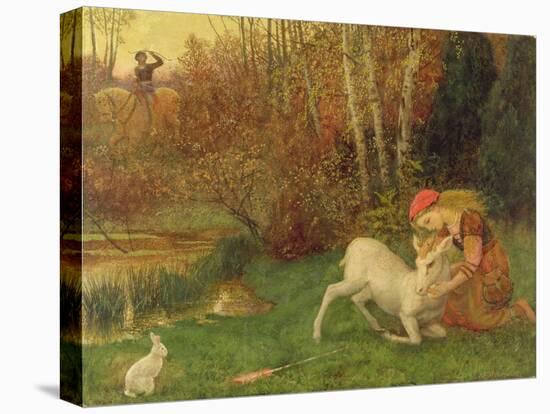 The White Hind, C.1870-Arthur Hughes-Stretched Canvas