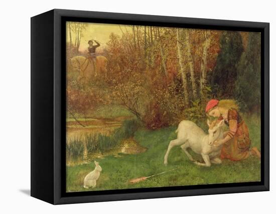 The White Hind, C.1870-Arthur Hughes-Framed Stretched Canvas