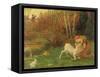 The White Hind, C.1870-Arthur Hughes-Framed Stretched Canvas