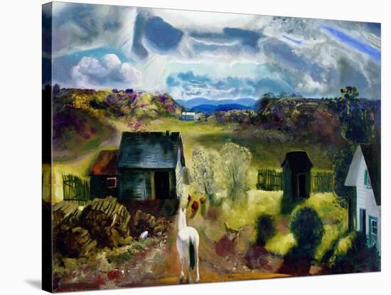 The White Horse (Oil on Canvas)-George Wesley Bellows-Stretched Canvas