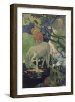 The White Horse-Paul Gauguin-Framed Art Print