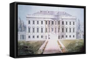 The White House in 1817-Benjamin Henry Latrobe-Framed Stretched Canvas