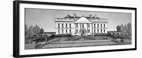 The White House in 1820-George Catlin-Framed Giclee Print