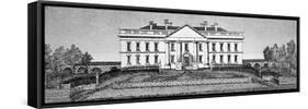 The White House in 1820-George Catlin-Framed Stretched Canvas