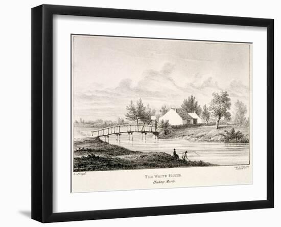 The White House on the Banks of the River Lea, Hackney Marsh, London, C1830-Charles Bigot-Framed Giclee Print