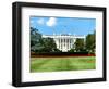 The White House South Lawn, Official Residence of the President of the US, Washington D.C-Philippe Hugonnard-Framed Photographic Print