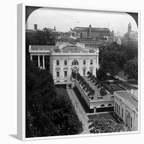 The White House, Washington Dc, Usa-Underwood & Underwood-Framed Photographic Print