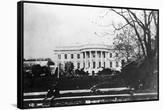 The White House-null-Framed Stretched Canvas