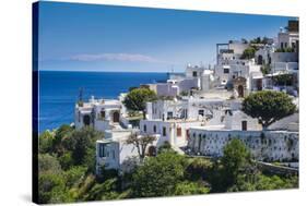 The White Houses of the Town of Lindos, Rhodes, Dodecanese Islands, Greek Islands, Greece, Europe-Michael Runkel-Stretched Canvas