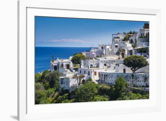 The White Houses of the Town of Lindos, Rhodes, Dodecanese Islands, Greek Islands, Greece, Europe-Michael Runkel-Framed Photographic Print