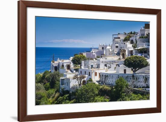 The White Houses of the Town of Lindos, Rhodes, Dodecanese Islands, Greek Islands, Greece, Europe-Michael Runkel-Framed Photographic Print