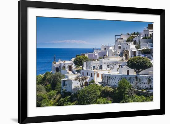 The White Houses of the Town of Lindos, Rhodes, Dodecanese Islands, Greek Islands, Greece, Europe-Michael Runkel-Framed Photographic Print