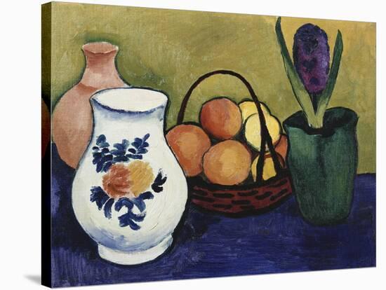 The White Jug with Flower and Fruit, 1910-August Macke-Stretched Canvas