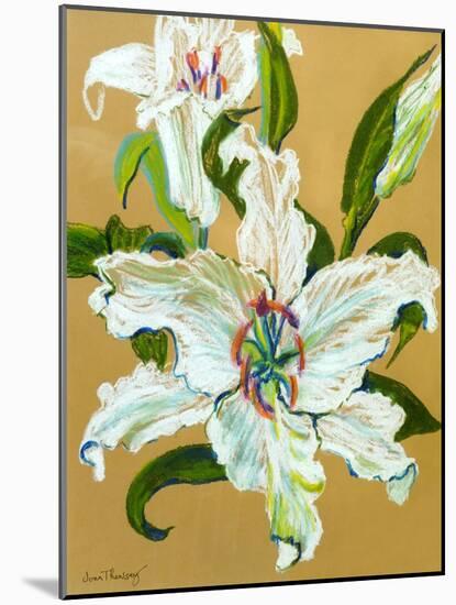 The white lilies-Joan Thewsey-Mounted Giclee Print