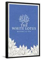 The White Lotus - White and Blue Logo-Trends International-Framed Poster