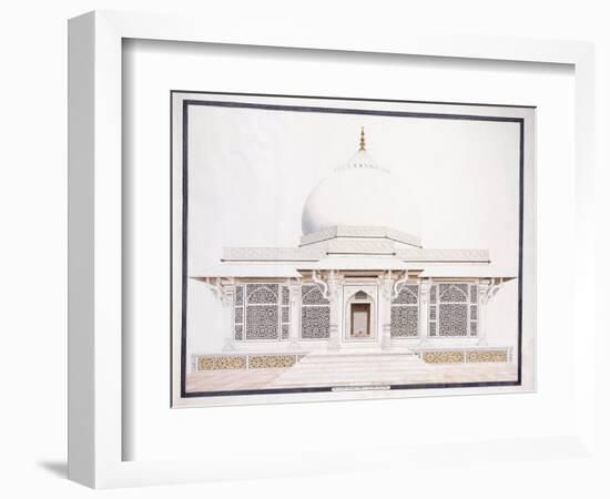 The White Marble Tomb of Seliem Chistie, C. 1815 (Pencil, Pen and Ink, W/C)-null-Framed Giclee Print