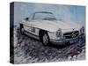 The White Mercedes SL 300 1957-Martina Bleichner-Stretched Canvas