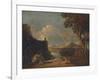 'The White Monk - IV (Italian Landscape, with White Monk)', c1752-Richard Wilson-Framed Giclee Print