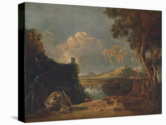 'The White Monk - IV (Italian Landscape, with White Monk)', c1752-Richard Wilson-Stretched Canvas