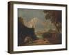 'The White Monk - IV (Italian Landscape, with White Monk)', c1752-Richard Wilson-Framed Giclee Print