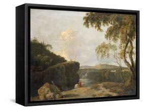 The White Monk-Joseph Wright of Derby-Framed Stretched Canvas
