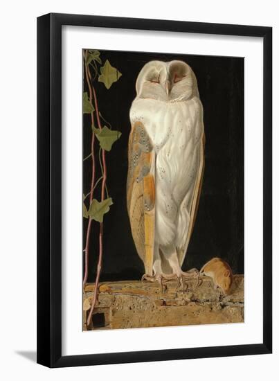 The White Owl: 'Alone and Warming His Five Wits, the White Owl in the Belfry Sits', 1856-William J. Webbe-Framed Giclee Print