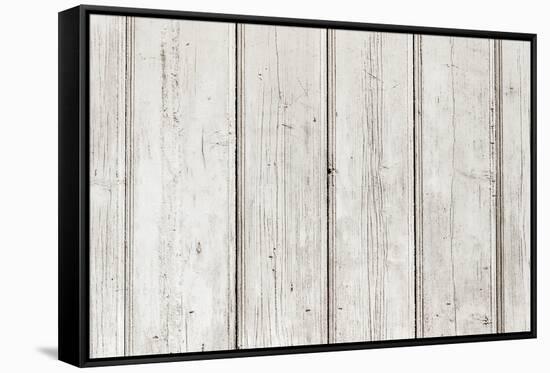 The White Paint Wood Texture with Natural Patterns-Madredus-Framed Stretched Canvas