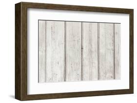 The White Paint Wood Texture with Natural Patterns-Madredus-Framed Photographic Print