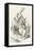 The White Rabbit Checks His Watch-John Tenniel-Framed Stretched Canvas