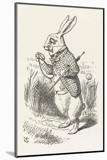 The White Rabbit Checks His Watch-John Tenniel-Mounted Photographic Print