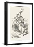 The White Rabbit Checks His Watch-John Tenniel-Framed Photographic Print