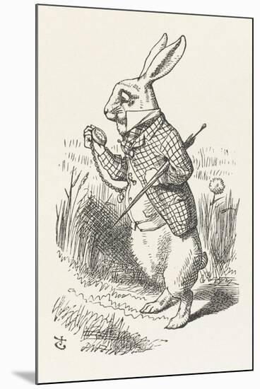 The White Rabbit Checks His Watch-John Tenniel-Mounted Photographic Print