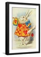 The White Rabbit, Illustration from Alice in Wonderland by Lewis Carroll-John Tenniel-Framed Premium Giclee Print