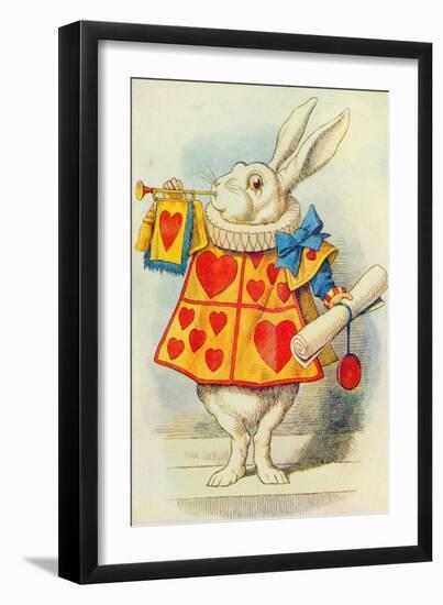 The White Rabbit, Illustration from Alice in Wonderland by Lewis Carroll-John Tenniel-Framed Premium Giclee Print