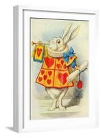 The White Rabbit, Illustration from Alice in Wonderland by Lewis Carroll-John Tenniel-Framed Giclee Print