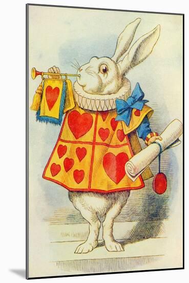 The White Rabbit, Illustration from Alice in Wonderland by Lewis Carroll-John Tenniel-Mounted Giclee Print