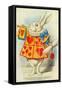 The White Rabbit, Illustration from Alice in Wonderland by Lewis Carroll-John Tenniel-Framed Stretched Canvas