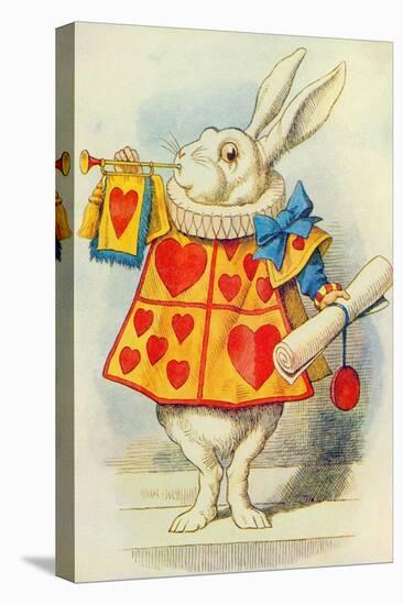 The White Rabbit, Illustration from Alice in Wonderland by Lewis Carroll-John Tenniel-Stretched Canvas