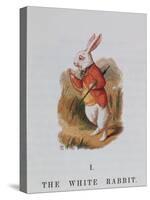 The White Rabbit, Illustration from "Alice in Wonderland"-John Tenniel-Stretched Canvas