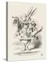 The White Rabbit in Herald's Costume-John Tenniel-Stretched Canvas