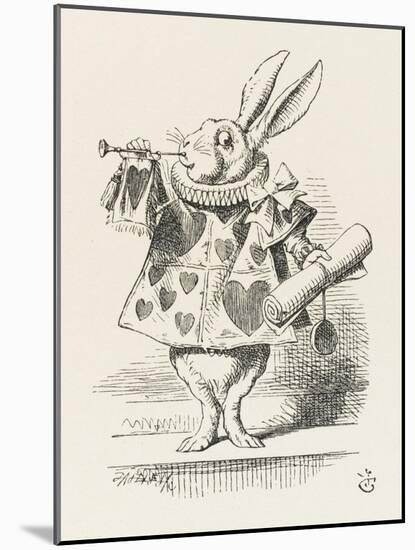 The White Rabbit in Herald's Costume-John Tenniel-Mounted Photographic Print