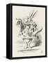 The White Rabbit in Herald's Costume-John Tenniel-Framed Stretched Canvas