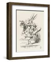 The White Rabbit in Herald's Costume-John Tenniel-Framed Photographic Print