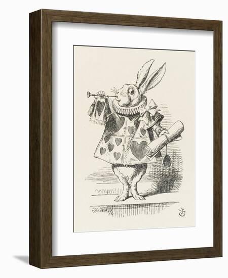 The White Rabbit in Herald's Costume-John Tenniel-Framed Photographic Print