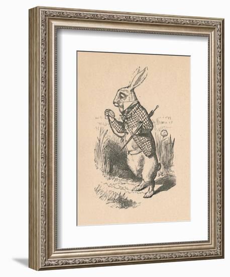 'The White Rabbit with a watch', 1889-John Tenniel-Framed Giclee Print